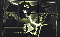 Ilustracin obra de Pete Von Sholly para The Haunter of the Dark